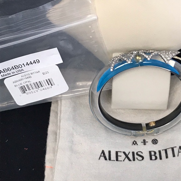 Alexis Bittar Blue Opal Bangle Bracelet  Last One - Picture 7 of 8